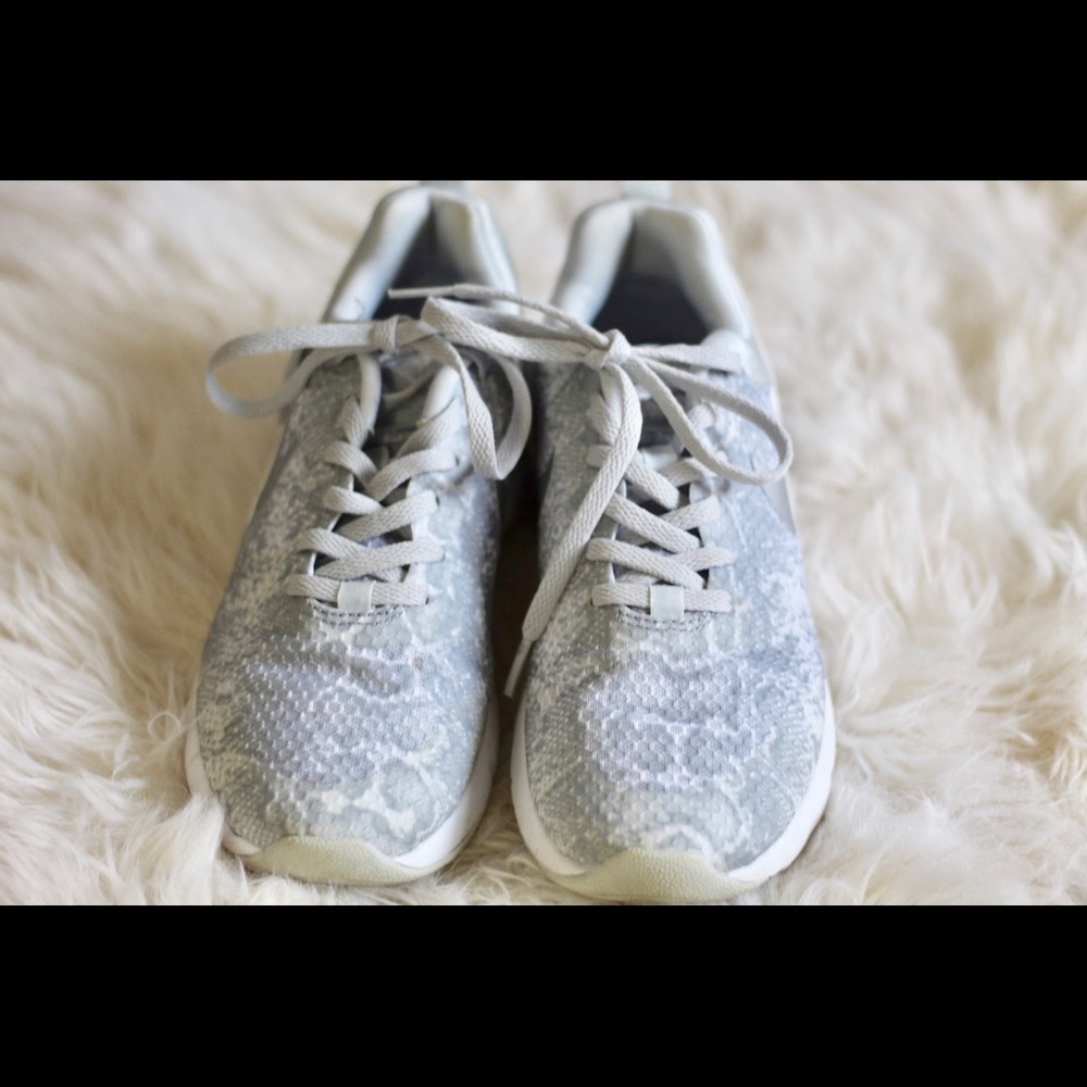 REDUCED! Gray and White Nike Snakeskin Sneakers